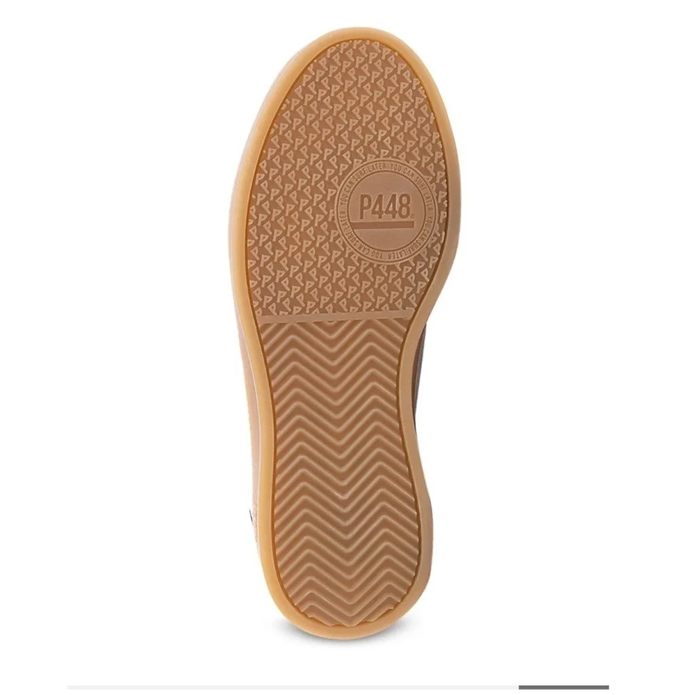 P448 Womens Monza‎ Low Top Sneakers Cream Thai Leather Made in Italy Size 42
